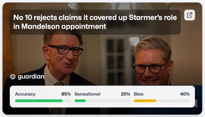 rfalabs's tweet photo. Guardian and 10 other sources have reported that Downing Street denied covering up Keir Starmer's role in appointing Peter Mandelson as UK ambassador to Washington #UKPolitics #KeirStarmer #Mandelson

https://t.co/cjFCaDNYnZ https://t.co/Hyimtf5J3z