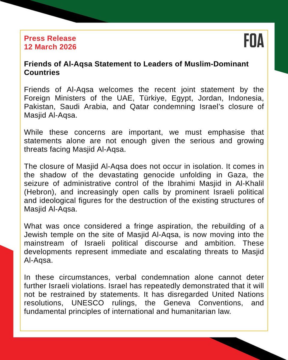 Friends of Al Aqsa tweet media