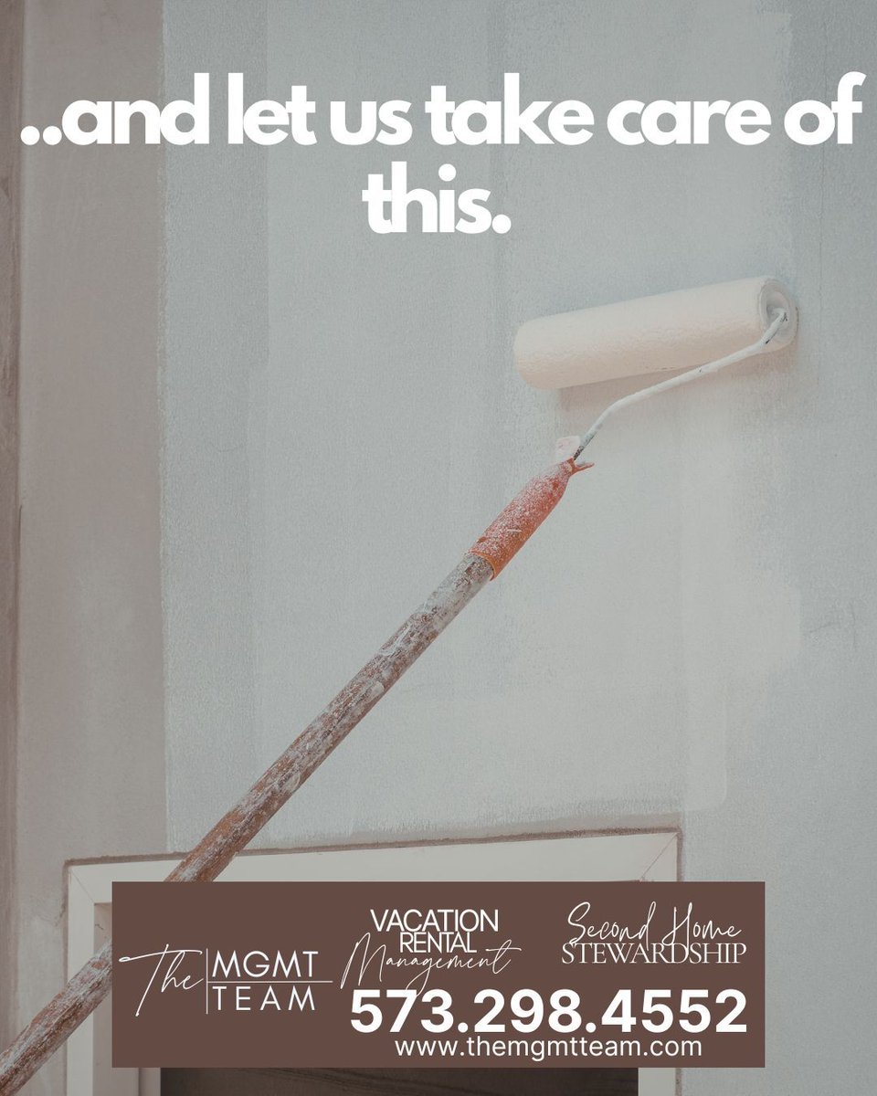 🛠️ Painting? Checked. 📦 Reordering linens? Checked. 🧼 Deep cleaning? Checked.

Is your #LOTO rental ready for the 2026 rush? Don't spend your weekends playing handyman. Let The MGMT Team handle the prep. 🏠🚤 themgmtteam.com/five-star-roi-…  #Airbnb #LakeOfTheOzarks