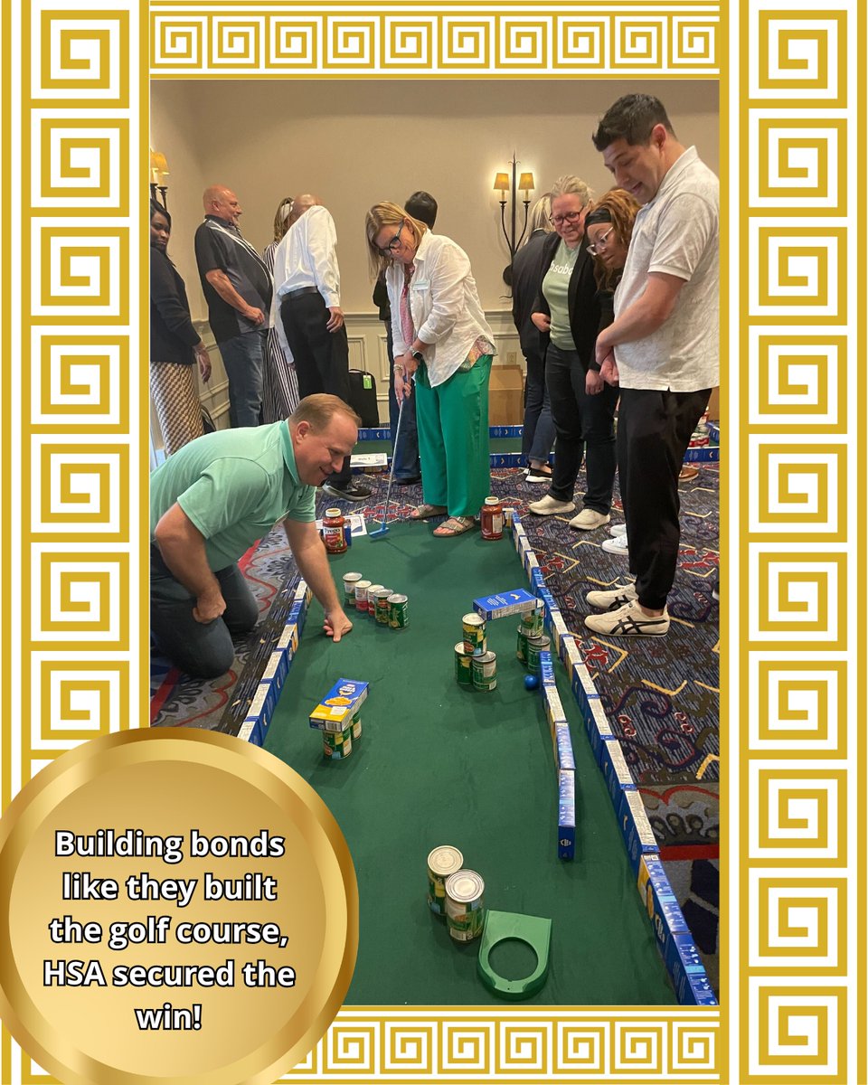 leaderinstitute's tweet photo. We facilitated an amazing #Ace Race® for @hsabank  This high energy, Olympic styled meeting donated over 1,000lbs of food to the San Antonio Food Bank! Teams used creativity to build mini-golf courses &amp; compete in Olympic style fun!

 #TeamBuilding #CharityEvent #LeadersInstitute https://t.co/zI3JbxJZSo