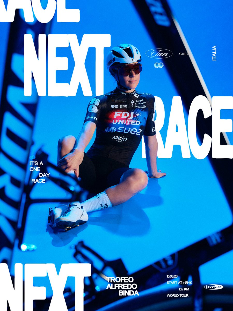 FDJ_SUEZ's tweet photo. Back in Italy in a few days for the Trofeo Alfredo Binda ! ๐
#NextRace // 15.03 https://t.co/6ErKhKsqfN