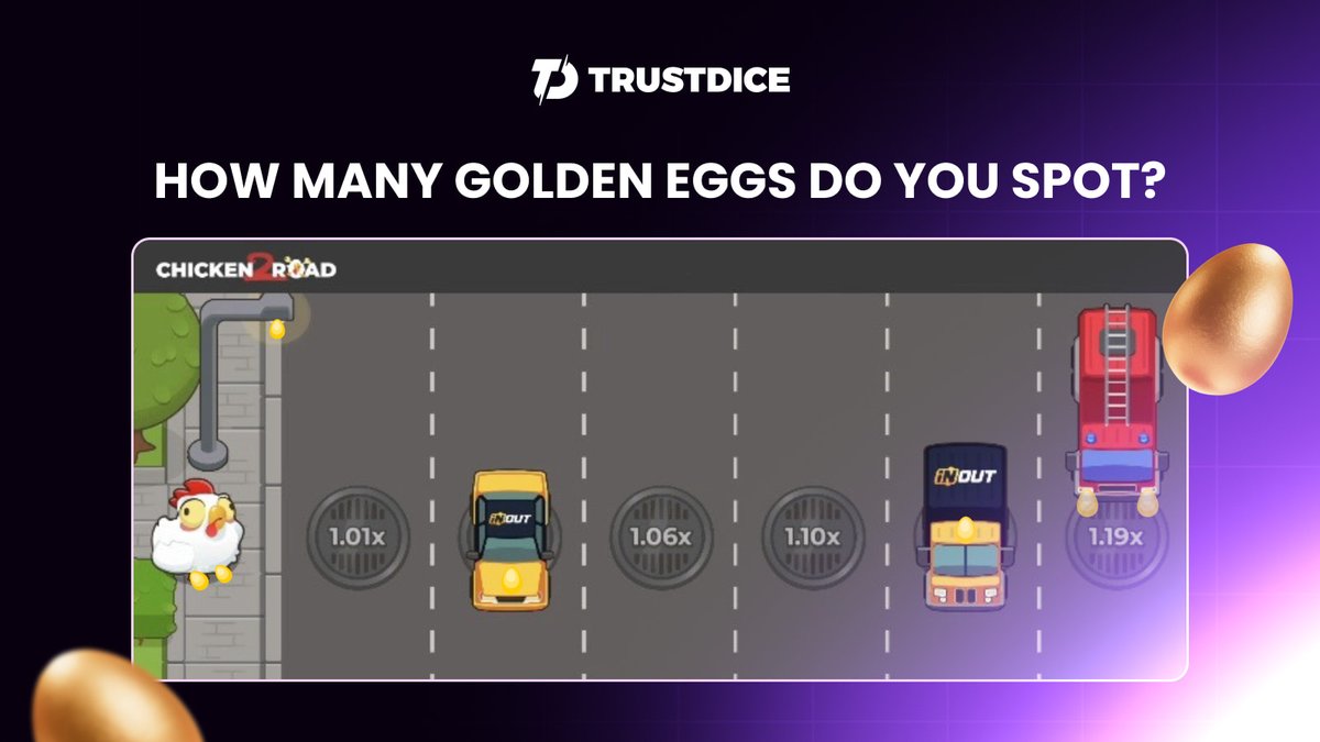 TrustDice's tweet image. It's #TriviaThursday!
How many golden eggs can you spot?
💜 Like 
🔁 Repost
💬 Leave your answer &amp;amp; username in the comments below

One correct guesser will be randomly selected tomorrow and will get an $10 prize!

#FunAndGames #TRUSTDICETRIVIA #TrustDiceFun