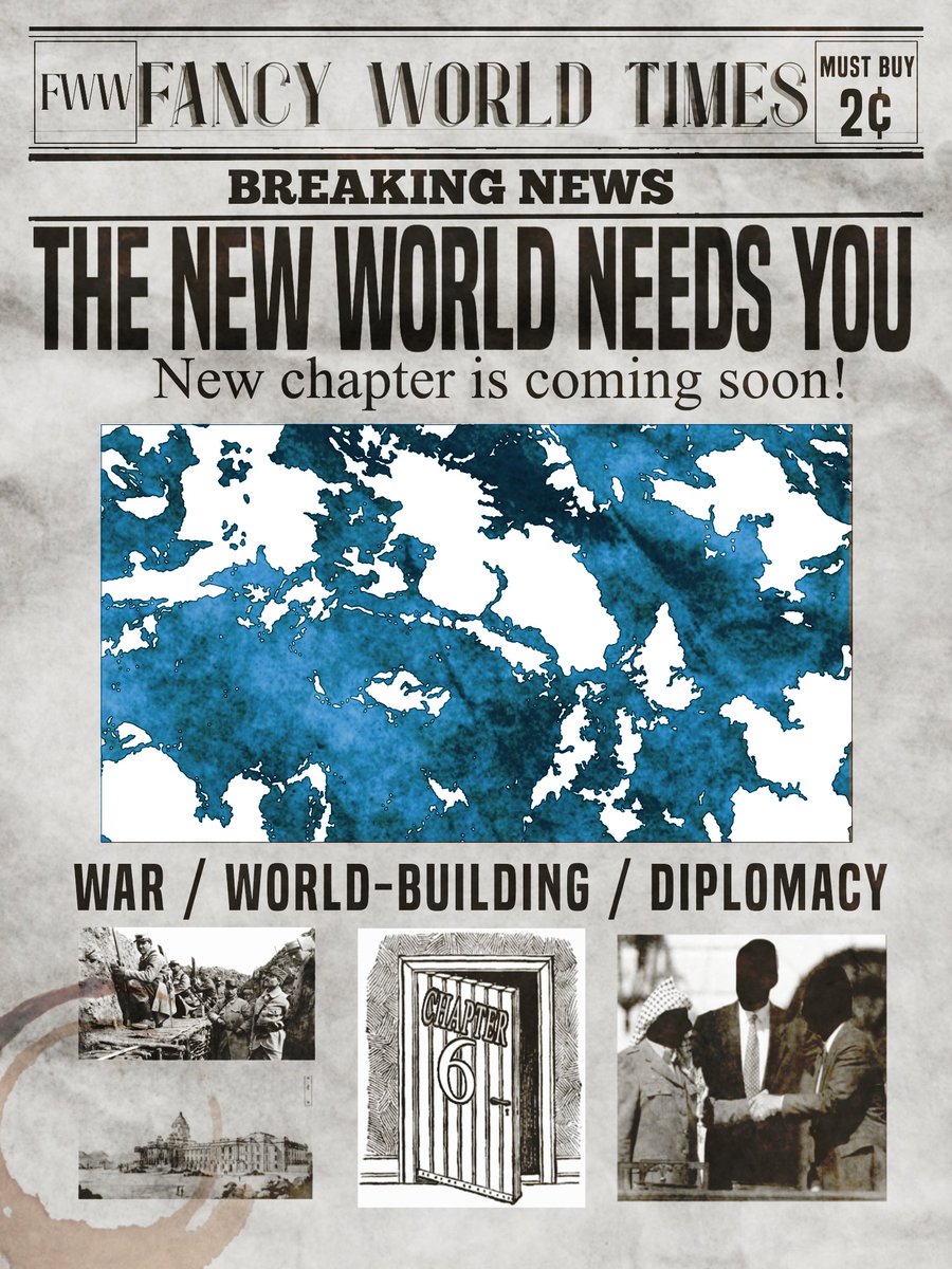 fancy_war's tweet photo. 架空国家サーバー「Fancy World War」
第6章が4月より開始予定！　
架空の世界が舞台のサーバーでは、
戦争するもよし、
創作に徹するもよし、
外交で世界を動かすもよし。
この世界では、どんな振る舞い方も自由。
初心者大歓迎！
詳細を知りたい方はリプライかDMに！ https://t.co/1cGBP3a9Gh