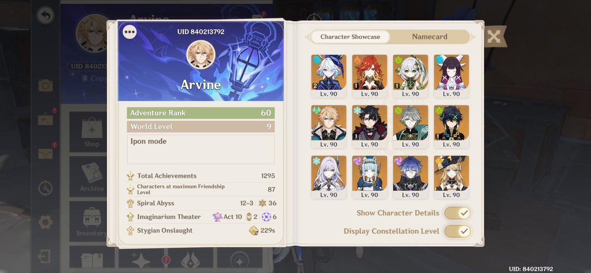 aruuviii's tweet photo. me vs my genshin profile https://t.co/CbXFZ8i8NH