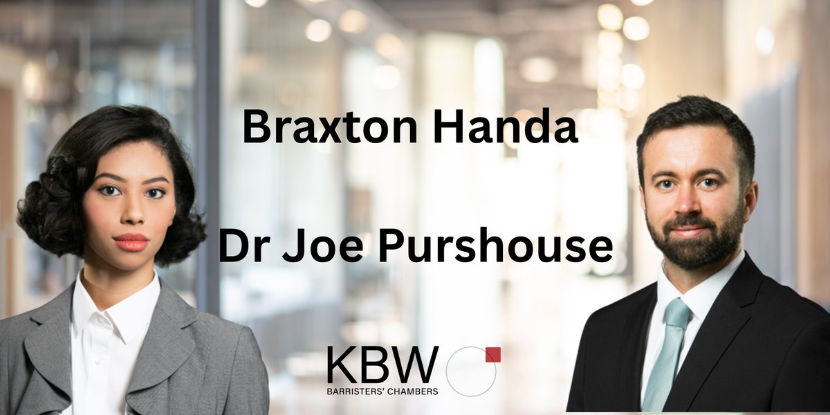 kbwchambers's tweet image. Joe Purshouse and Braxton handa commenced their second six of pupillage this week -