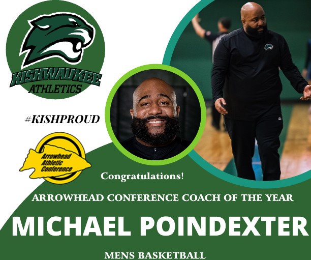 kougarathletics's tweet photo. Congrats to Head Coach Michael Poindexter, Jr on his 2025-2026 Coach of the Year honors for the Arrowhead Conference. Coach Poindexter in his first year at Kish, had the Kougs going 5-1 in the AAC. First championship in over ten yrs for the program.  #KishProud #KishFam https://t.co/Ei05WW6gpb