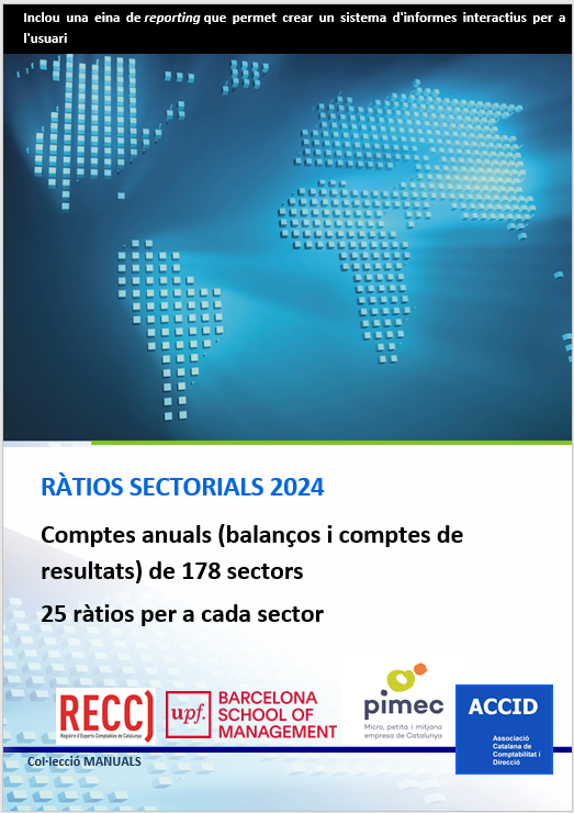 AssociacioACCID's tweet photo. 📊Com saber si la teva empresa està realment bé?
Comparant-la amb el seu sector
📘 Nou Manual de Ràtios Sectorials 2024 (GRATUÏT):
• 178 sectors i 25 ràtios
• Amb eina de reporting x analitzar i comparar empreses👉https://t.co/QUo5AjoRrn
Útil #empresaris, #CFOs, #assessors https://t.co/f3jfxavAEH