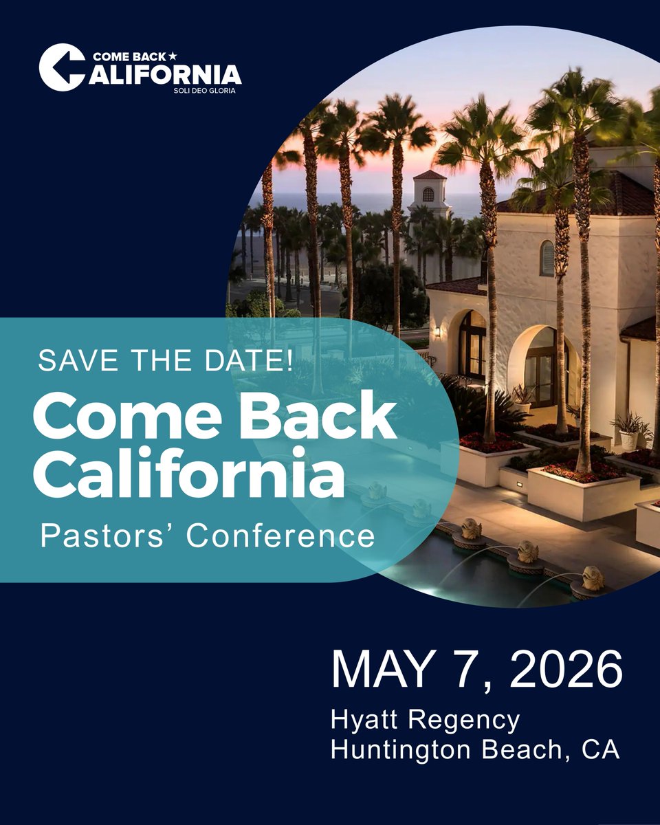 SAVE THE DATE! Invite Your Pastor to this FREE One-Day Conference!

Come Back California is a one-day gathering created specifically for California Senior Pastors and their spouses who desire to see their churches make a greater impact in their communities, across our state.