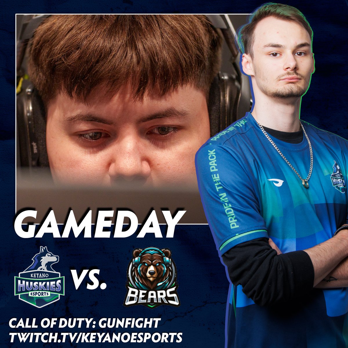 KeyanoEsports's tweet photo. Double the Esports action, double the fun! We're online for a pair of Call of Duty: Gunfight games tonight!   

⏰ 5:00pm &amp; 6:00pm MT 
🖥️ https://t.co/EBQm5tK2v6 

#PrideInThePack | #ymm https://t.co/bxak7ce4Nx