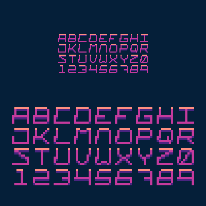 noisechip's tweet photo. #retro fontset design 😄
Do you like it?
#pixelart #gameart #indiedev #gamedev https://t.co/0vxMJW4u6y