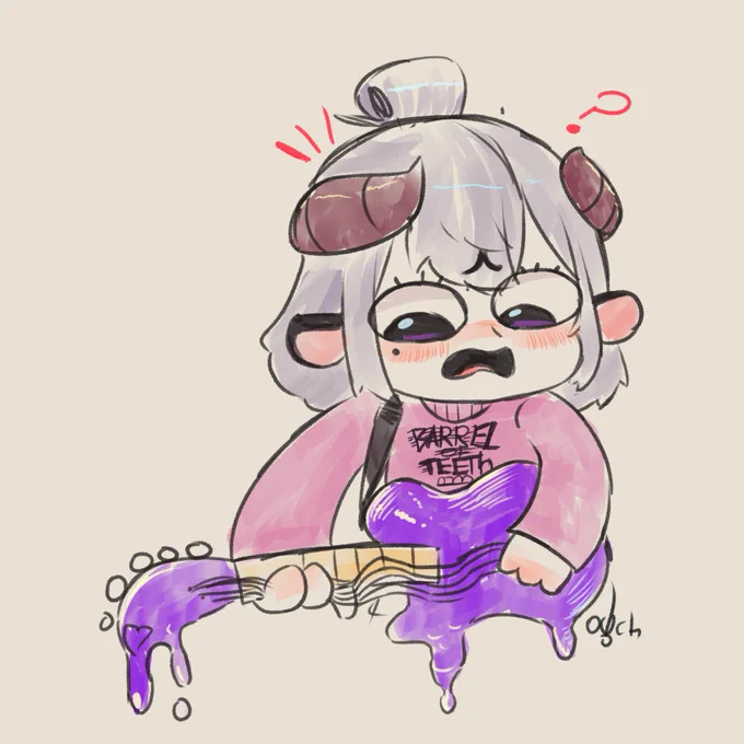 Lisa trying to play the Goopy Guitar that melts when you play Weezer