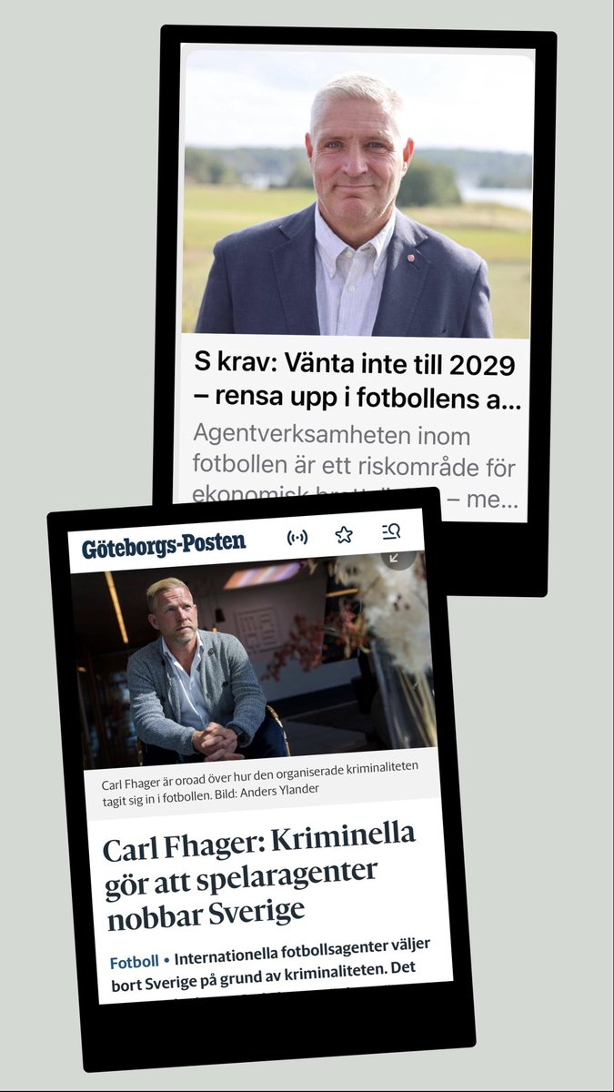 Debatten om svensk fotboll handlar återigen om läktarna.
Samtidigt pekas fotbollens ekonomi ut som ett riskområde för organiserad brottslighet.

Där stora pengar rör sig måste transparensen vara större.
Att vänta till 2029 med att rensa upp i agentmarknaden duger inte.