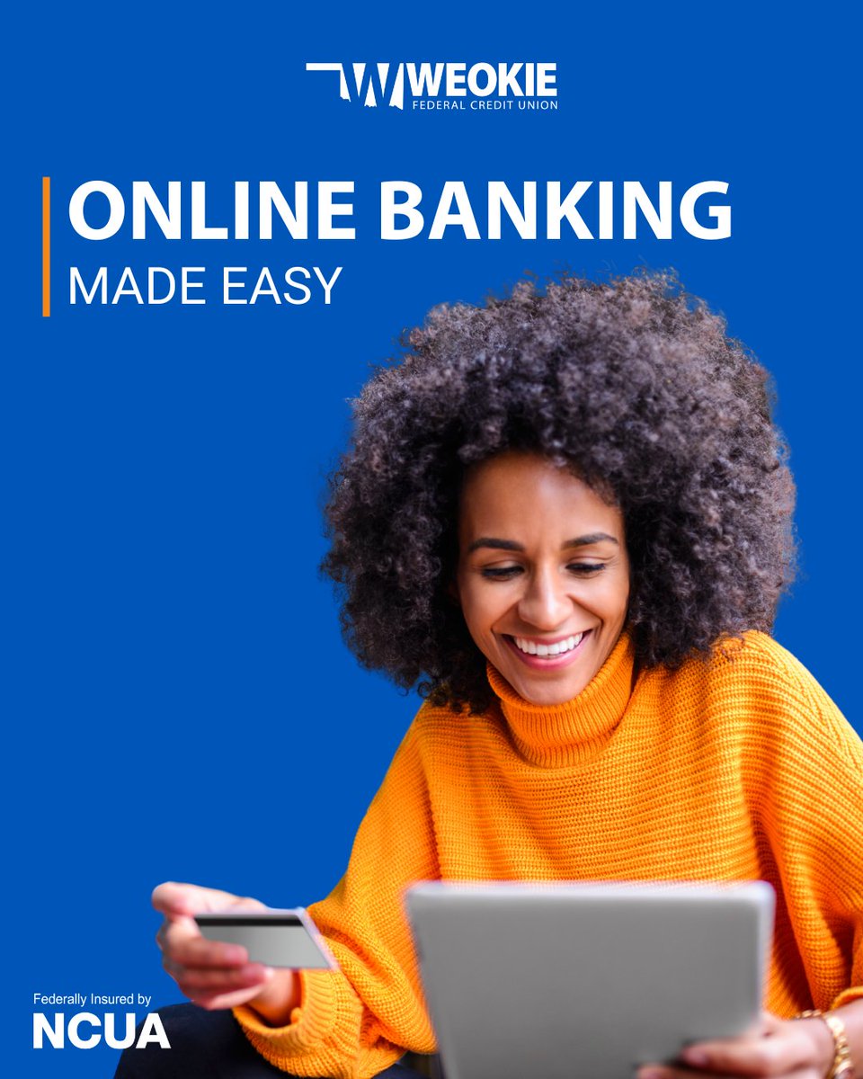 Did you know you can check your credit score for FREE right inside WEOKIE online banking?
✔️ No cost
✔️ No impact to your score
✔️ Real-time insights

Log in and take control of your credit today. 💙