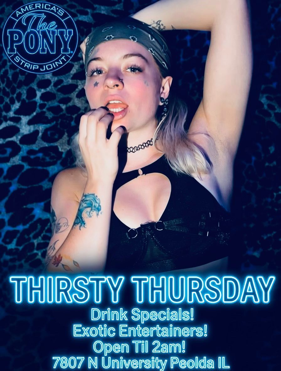 PonyPeoria's tweet image. Your Thursday plans just got better. Thirsty Thursday at The Pony Peoria. #ThirstyThursday #PeoriaIL #WeekendLoading #DrinkSpecials #PonyPeoria
