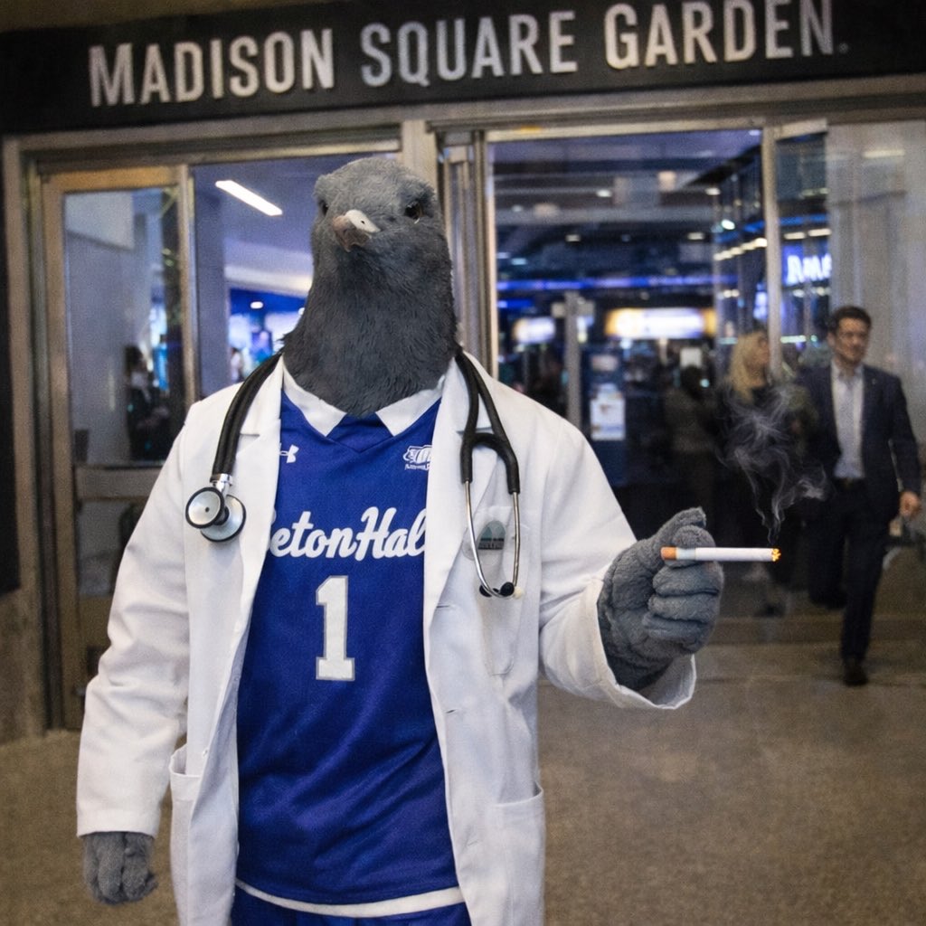 GamblingGoon69's tweet photo. @Pigeon_Doc omw to watch the seton hall big east tourney run https://t.co/ChZzDm83bQ
