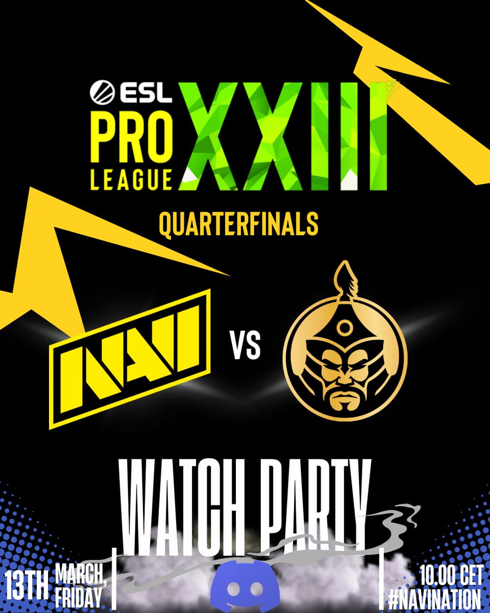 fanpagenavi's tweet photo. Tomorrow NAVI is hosting a watch party for the quarterfinal match Navi vs The MongolZ in the #NAVINATION Discord, and I’ll be there with you.

It will be my first ever NAVI watch party and also my first time being active publicly since creating this fan page.

We can meet, talk, and most importantly cheer for NAVI together.
Join the Discord — link under the post.

See you there 💛🖤