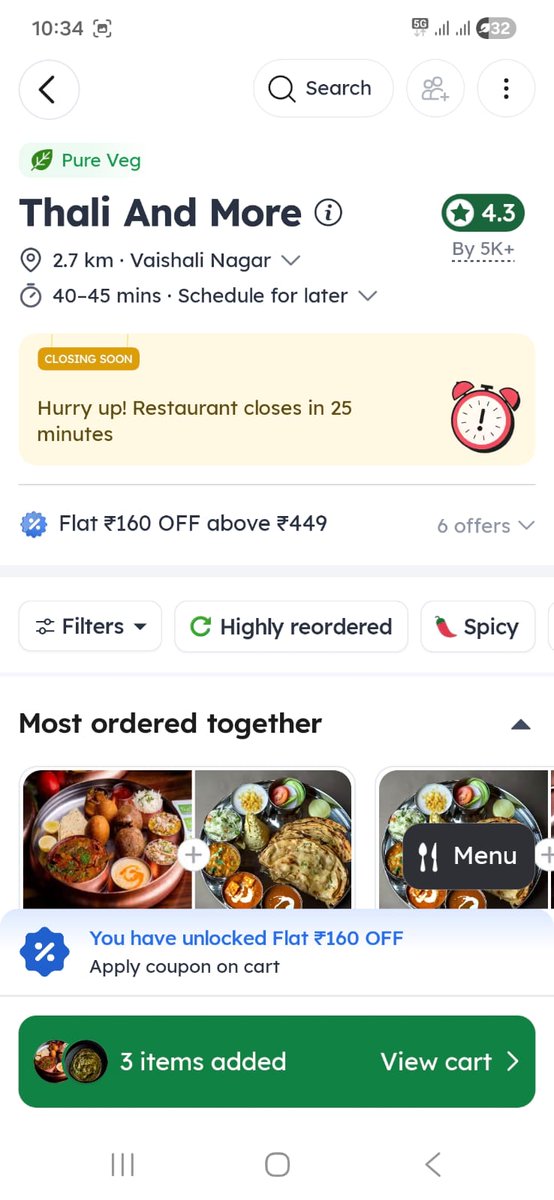 InJaipurites's tweet photo. Hey @zomato @deepigoyal @zomatocare guys!
Could you please explain this. Ordering from Same place, 2 android devices, same restaurant, same distance but different price. And more interesting is, Zomato gold account getting higher pricing 😃😃 https://t.co/huVSysfKvX