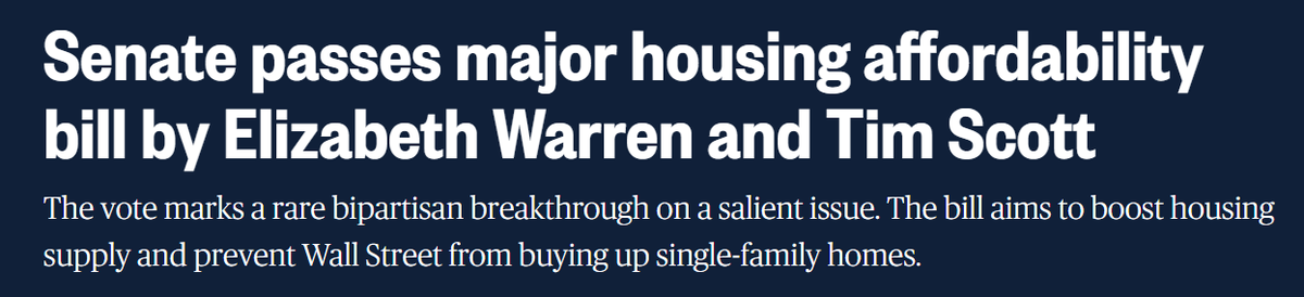 With the Senate passing the ROAD to Housing Act today, political reporters not in tune with the housing beat seem to be interpreting the legislation for how its authors are spinning it, versus what housing experts and homebuilders say it would actually do.