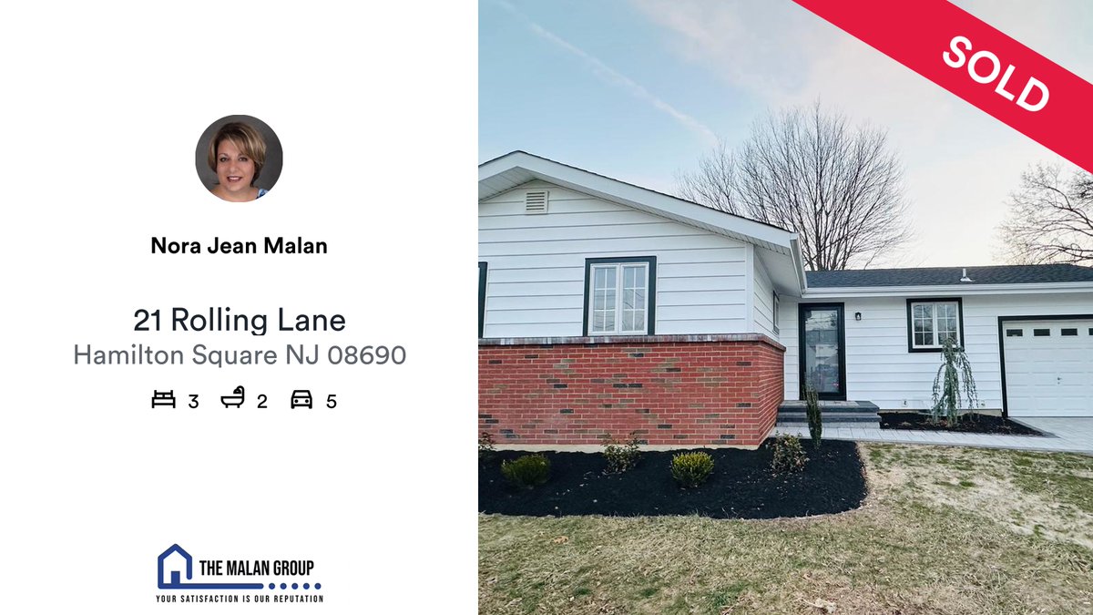 nmalan's tweet photo. 🛌 3 🛀 2 🚘 5
📍 21 Rolling Lane, Hamilton Square, NJ, 08690

My latest sale on RateMyAgent.
NJ Realtor 0677514
https://t.co/YhT6my7GZO

...
#ratemyagent #realestate #eXp_Realty_LLC_E__TR__New_Jersey https://t.co/mavwuOn8X1