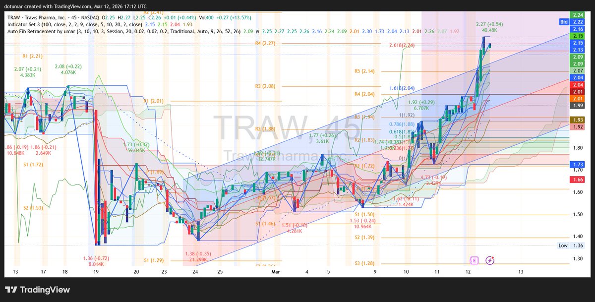 $TRAW Advancing With Analyst Support

$TRAW is up +13.57% to $2.26 on steady trading activity.
Strong Buy analyst sentiment continues to reinforce confidence among traders.

Health technology stocks remain active across the board.
$MU $NVDA $PLTR $NIO