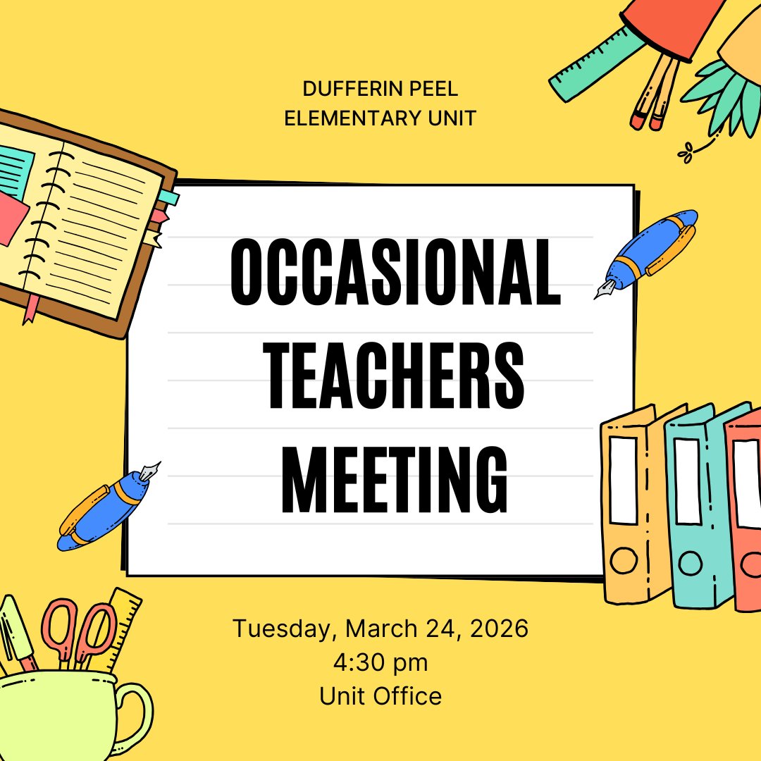 Dufferin Peel (OECTA) Elementary Unit tweet media