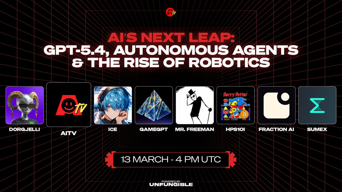 aitvgg's tweet photo. are we about to enter the next phase of ai?

gpt-5.4. autonomous agents. the rise of robotics.

📅march 13
⏰4pm utc

set reminder ↓ https://t.co/5D3D4yXDrS