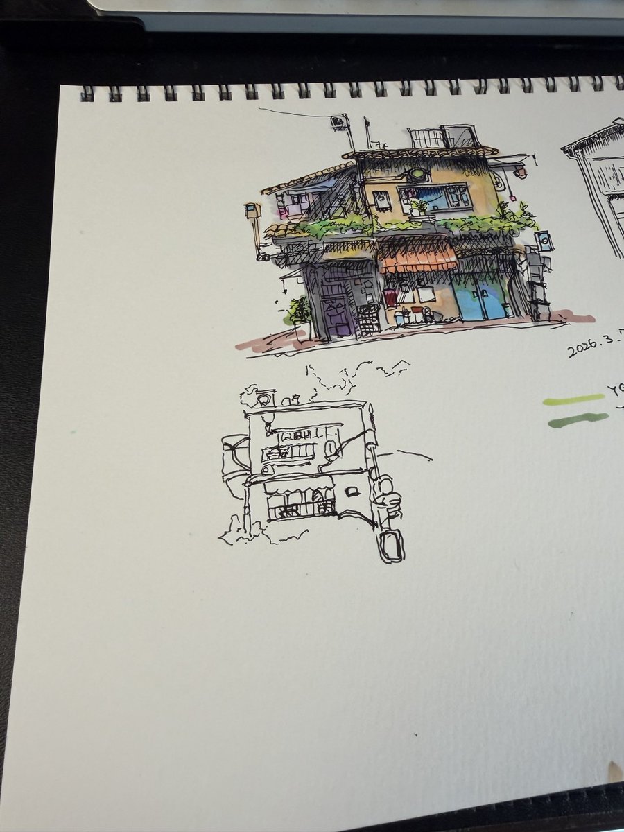 overall5150's tweet photo. できたンゴ

#ペン画　#風景イラスト　#Euro #ジブリ https://t.co/eQFxHCdRfk