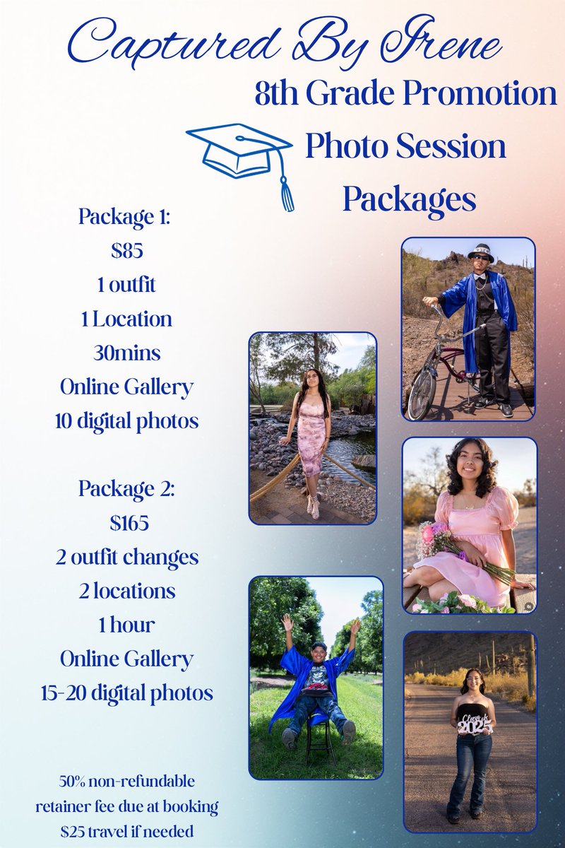 IGotSunsFever's tweet photo. Arizona!!! Here is a recap of my 2025 Grad sessions! Make sure to book your 2026 Senior, Kindergarten, Highschool, College grad sessions with me! Let’s capture these huge milestones! https://t.co/RMxATQWnPq 📸 #arizona #arizonaphotographer #graduationphotoshoot #classof2026 https://t.co/zfLvU9Wkjm