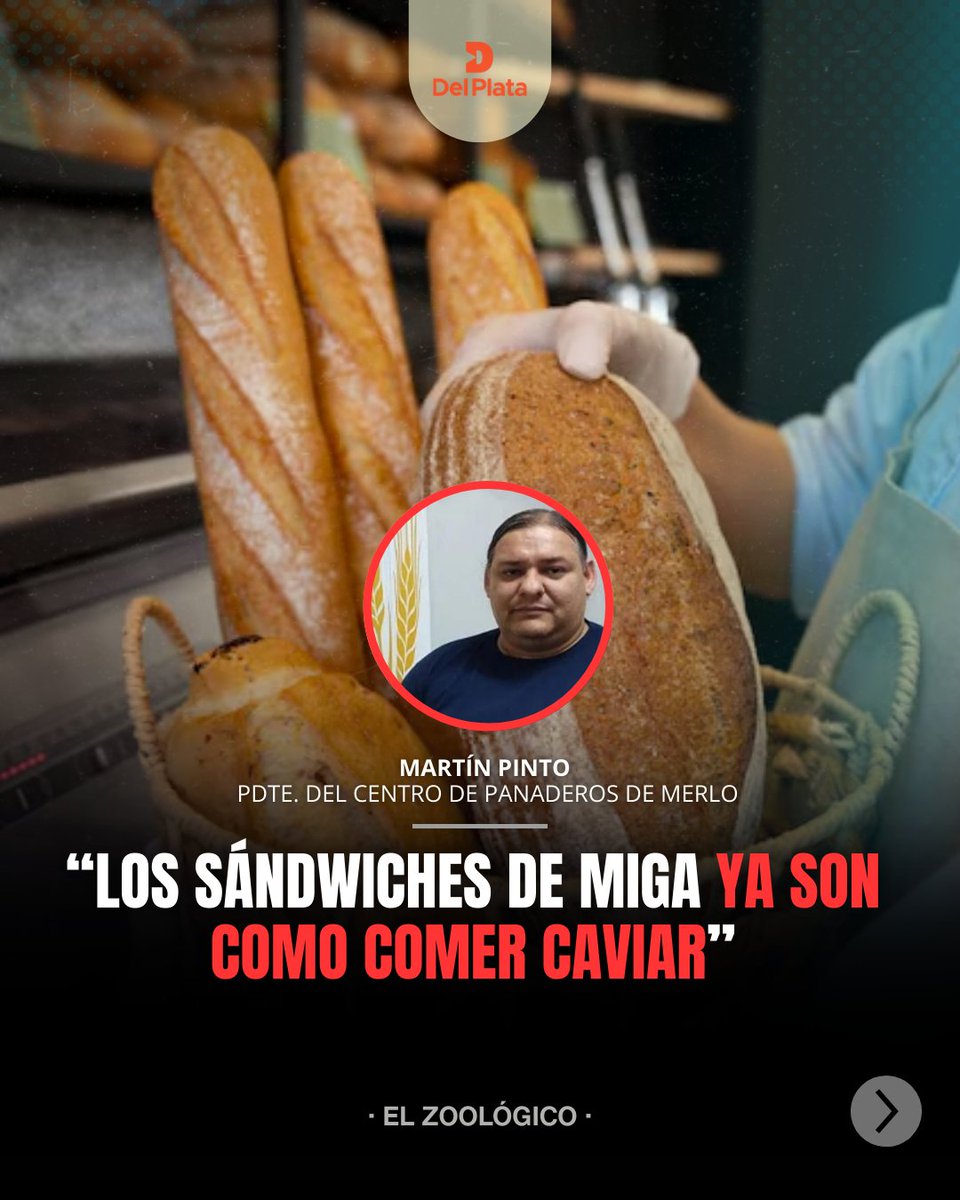 RadioDelPlata's tweet image. Martín Pinto, presidente del Centro de Panaderos de Merlo, habló en El Zoológico y advirtió sobre aumentos en todos los insumos, caída del consumo y productos que los clientes ya no pueden comprar.
#Economía #Consumo