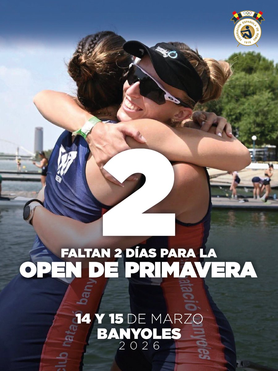 fed_esp_remo's tweet photo. ⏳ Sólo 2 días para la regata decisiva de esta temporada.
Open de Primavera - 14 y 15 de marzo (Banyoles)
#RemoESP #Remo #OpenPrimavera #Banyoles https://t.co/p5TqLWU7lj