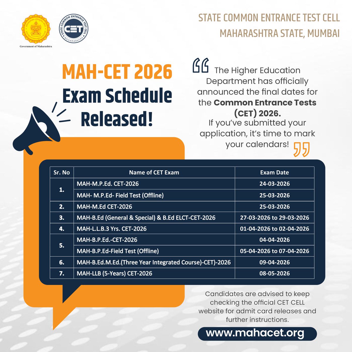 STATE CET CELL, MUMBAI tweet media