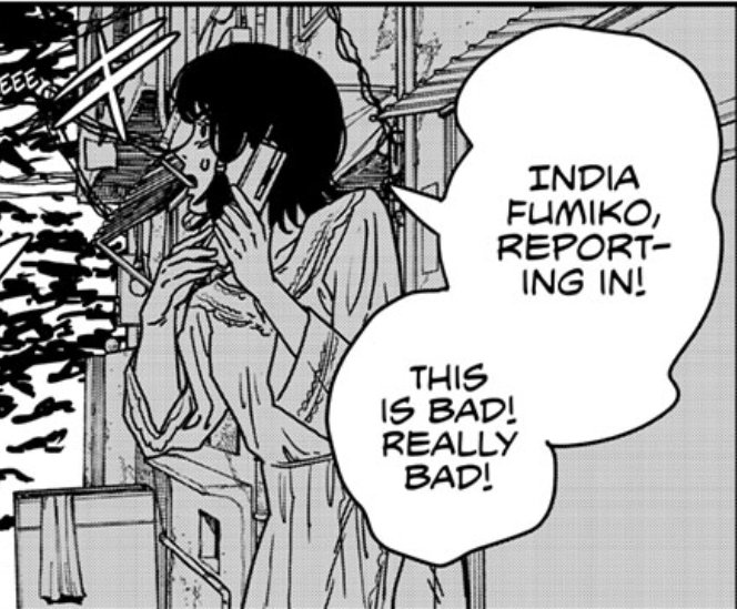 epppyyy's tweet photo. Fujimoto mentioned India in Chainsaw Man once - and then cancelled the series in the very next chapter. You genuinely can’t make this up. https://t.co/oZkxYlU7pR
