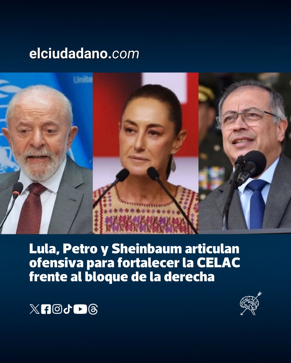 Lula, Petro y Sheinbaum buscan fortalecer a la CELAC para impulsar la integración latinoamericana y contrarrestar la influencia de la administración de Trump

Leer más elciudadano.com/latinoamerica/…