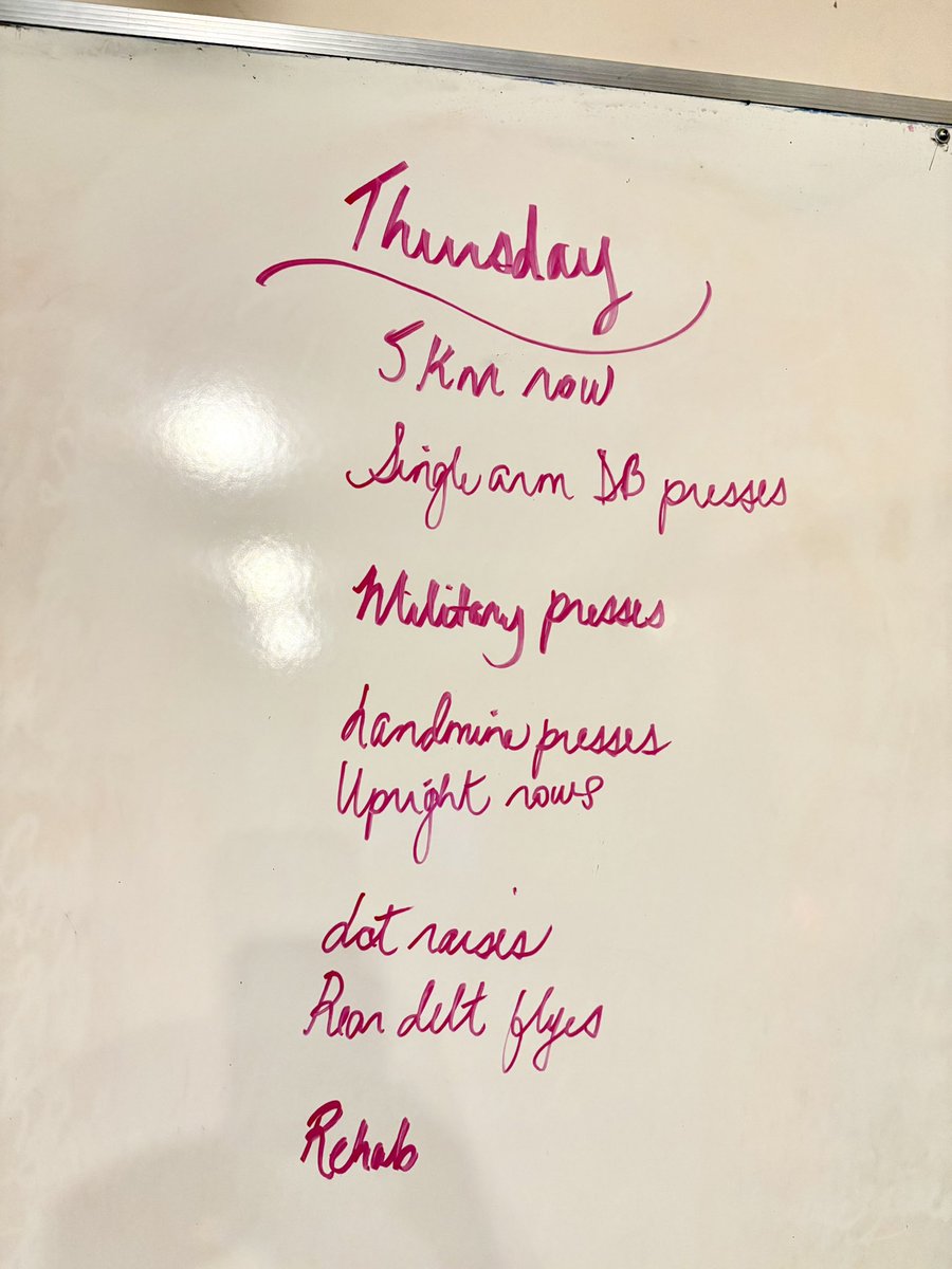 My gimped shoulder felt pretty good today (last week it hurt from jerking arm when I fell on a driveway), so I had a solid session! Also had a great sweat on the rower, with my HR cranked way up!