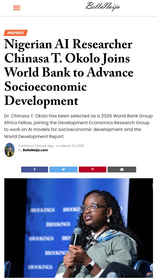 Dr. Chinasa T. Okolo tweet media