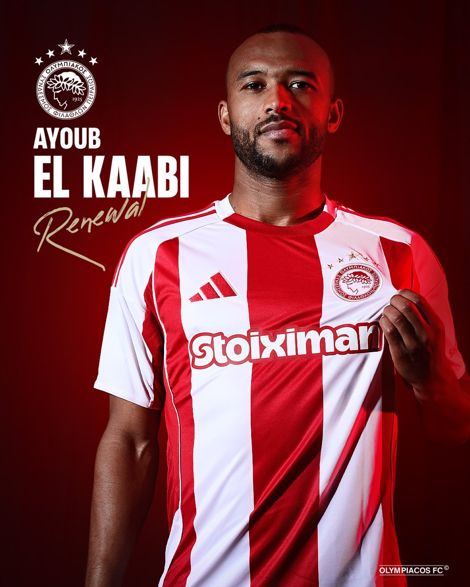 We are proud to announce that Ayoub El Kaabi has extended his contract with our club, Olympiacos FC! 🔴⚪️