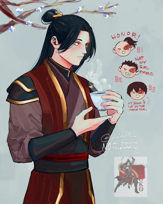 evolution of zuko's hair #atla
