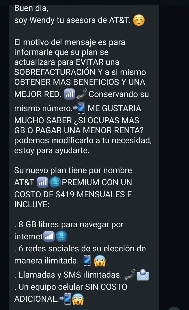 marshbotello's tweet photo. @ATTMx @Profeco MI PLAN NO PUEDE SER MODIFICADO SIN MI AUTORIZACIÓN https://t.co/ekDHUCT8pL
