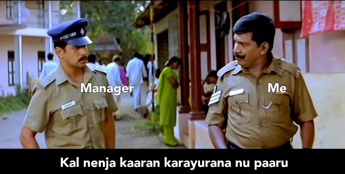 Cringesm_'s tweet photo. Me~ Can I get WFH or leave for insufficient petrol across the city

Manager ~ No issues, use office transportation, reach office safely. https://t.co/7NQWxg2pbv