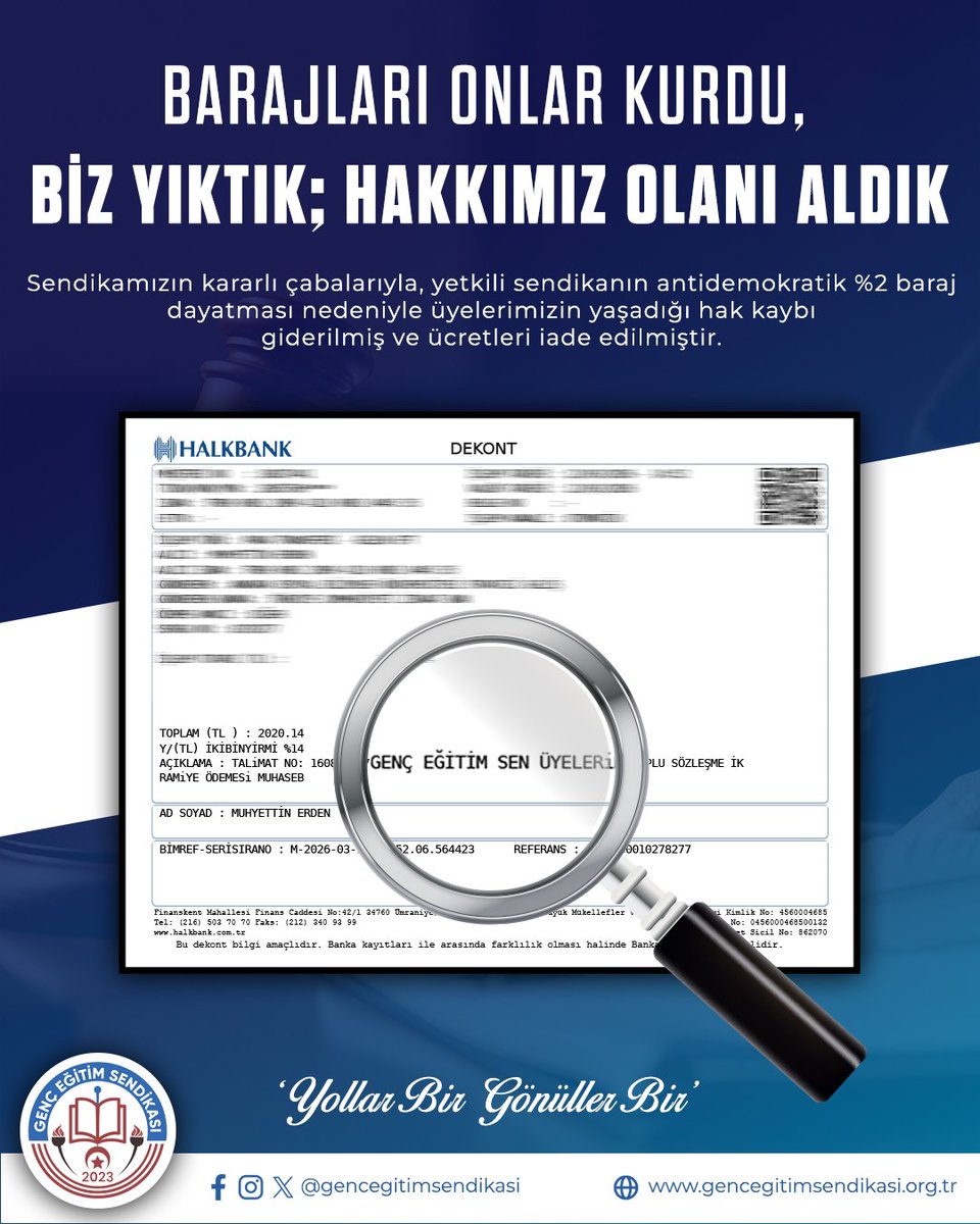 Yetkili sendikanın ve yandaş çevrelerin hukuksuzca dayattığı antidemokratik %2 barajı, yüzbinlerce kamu çalışanının sendika seçme özgürlüğünü ve maddi haklarını gasp etti. Bu baraj yüzünden birçok sendika üyesi hak ettiği toplu sözleşme ikramiyesinden mahrum bırakıldı, sendikal