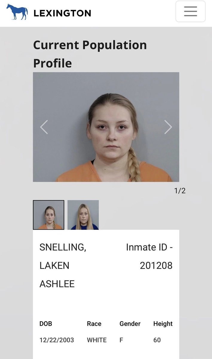 Laken Snelling appears to be booked into jail after warrant was served.