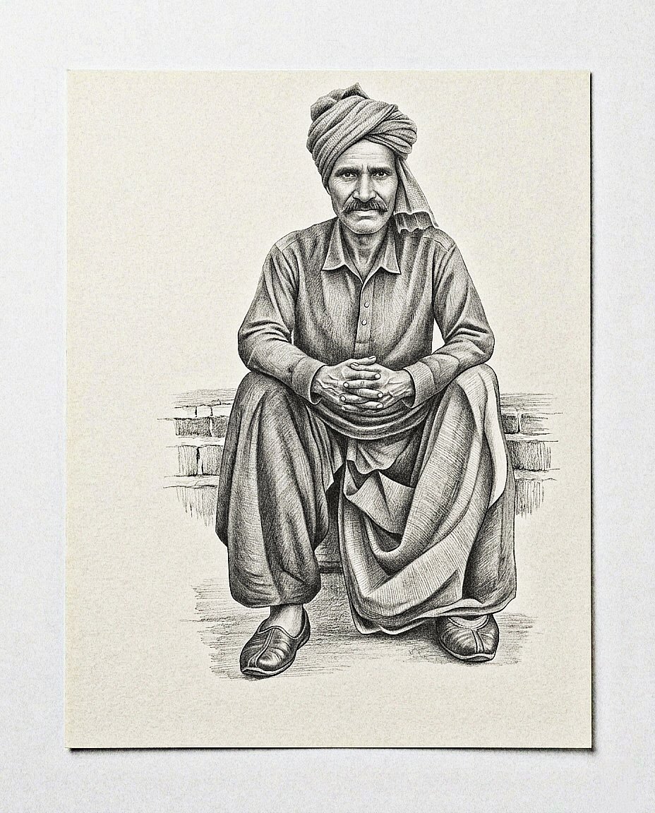 RAW_ART_STUDIO's tweet image. Pencil portrait study → chikni mitti maquette.
Same pose, same folds—line translated into volume.
- #Sculpture #StudioPractice #Drawing #Craftsmanship #CreativePractice #AtelierPractice