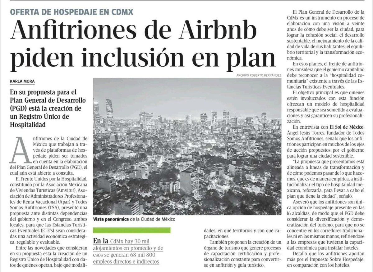 gabysalido's tweet image. Anfitriones de plataformas piden ser integrados al Plan General de Desarrollo #PGD de la #CDMX. Proponen un "Registro Único". 

No tengo ninguna duda que el Plan General debe escuchar a todos, pero debe priorizar a quienes viven, trabajan y han construido nuestra Ciudad.

 #PGD