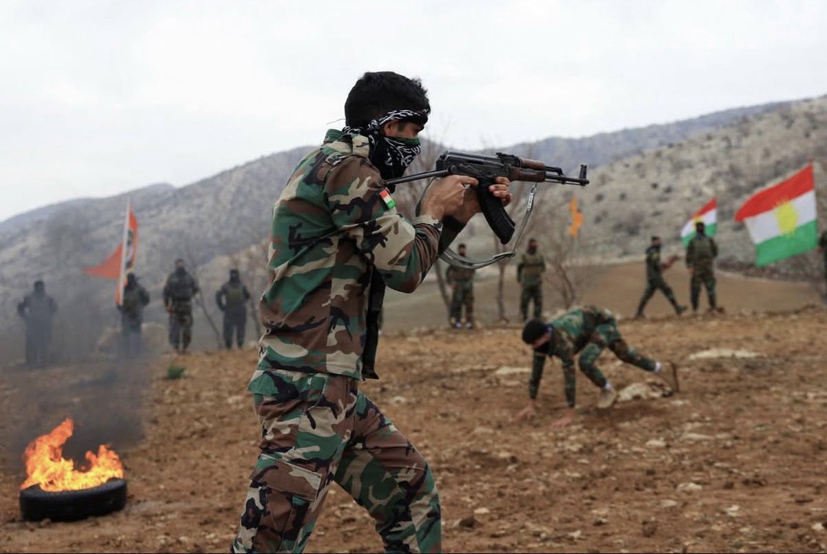 Kuzey Irak’ın Erbil bölgesinde bulunan sözde Kürdistan Özgürlük Partisi (PAK) kampı.