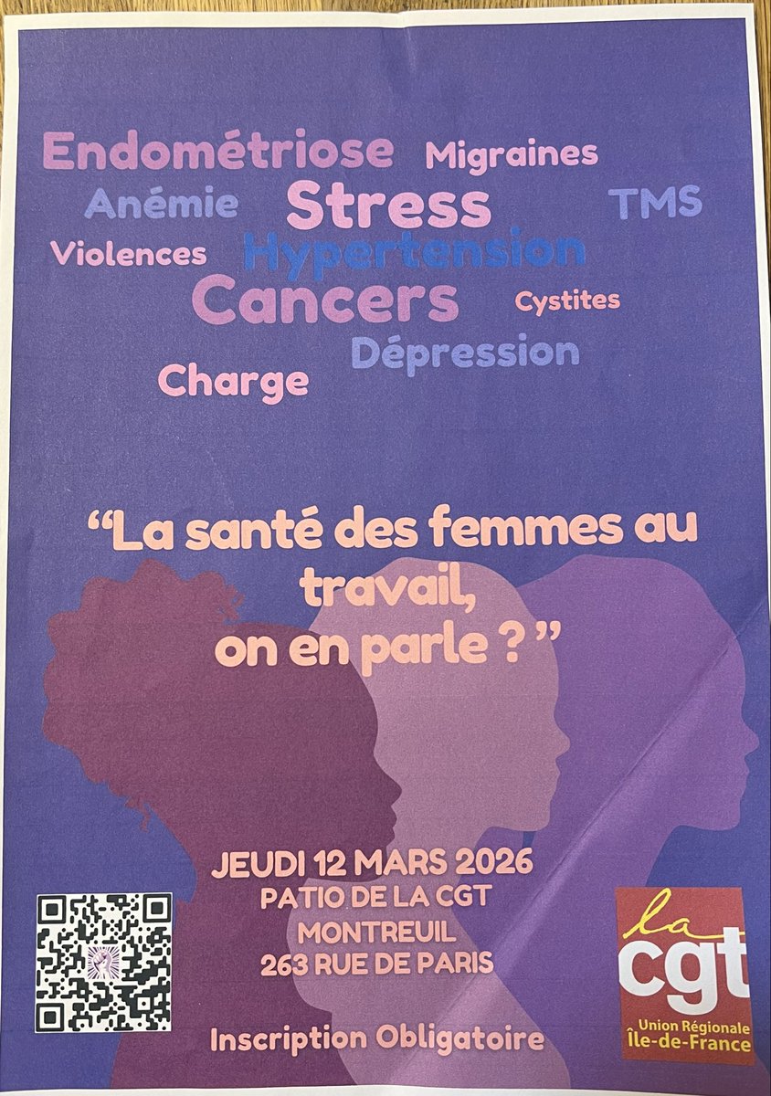 LaurenceCohen94's tweet image. Très fière de présenter une nvelle fois le rapport #senat : « santé des femmes au travail : des maux invisibles » dont j’étais l’une des autrices à l’invitation de l’Union régionale CGT ÎDF.Échanges d’expériences riches pour gagner l’égalité et améliorer la santé au travail.
#CGT
