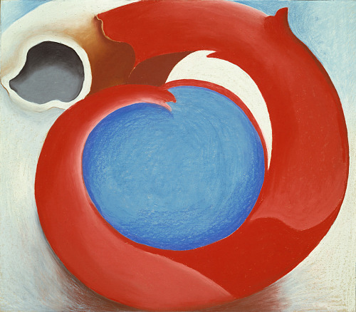 Sheltered Earth

(Silence is my refuge. The shelter in which I hide. A peaceful home, a safe sanctuary, a fortress, impenetrable. -Richelle E. Goodrich)

Georgia O’Keeffe/Goat’s Horn with Red 1945