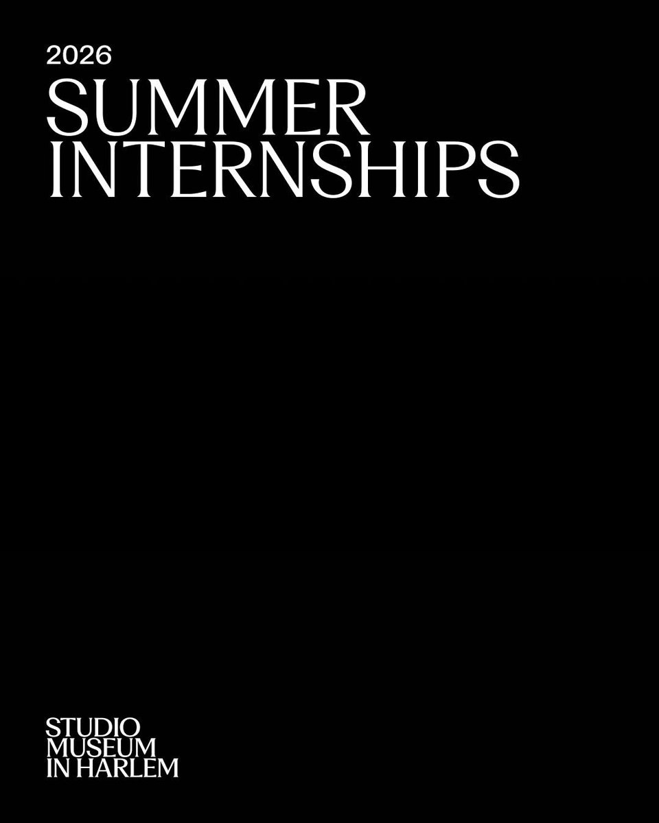 #Repost #studiomuseum

Apply to the Studio Museum in Harlem’s summer 2026 internship program! ⁠The internship offers college undergraduates, graduate students, and recent graduates a chance to experience working in a professional museum environment. ⁠
⁠
studiomuseum.org/smi-internships