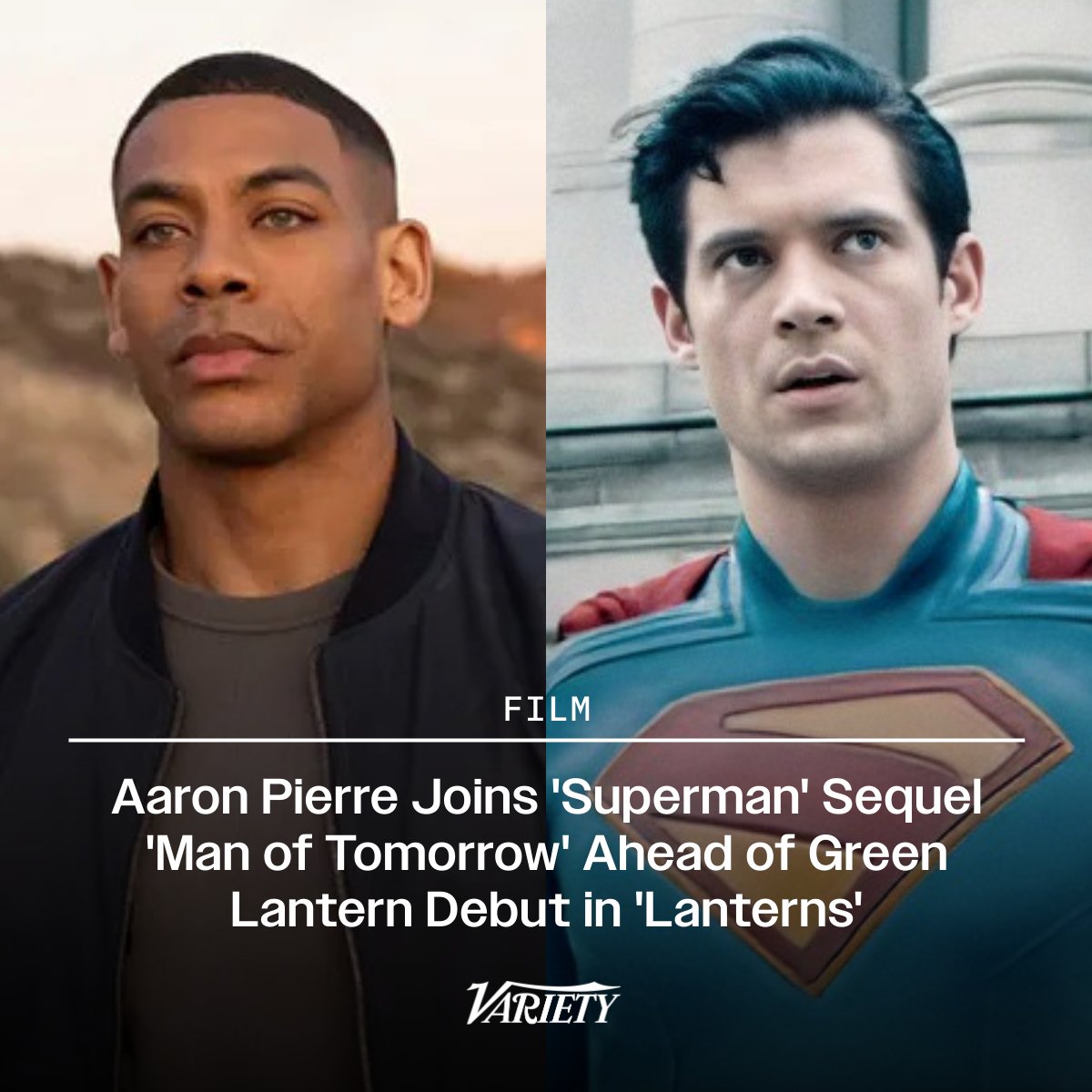 Aaron Pierre has joined the “Superman” sequel “Man of Tomorrow,” ahead of his debut as Green Lantern in “Lanterns.”

variety.com/2026/film/news…
