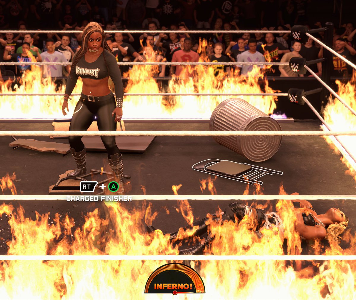 Sable Ironheart in her first inferno match #WWE2K6 #CAWMMUNITY