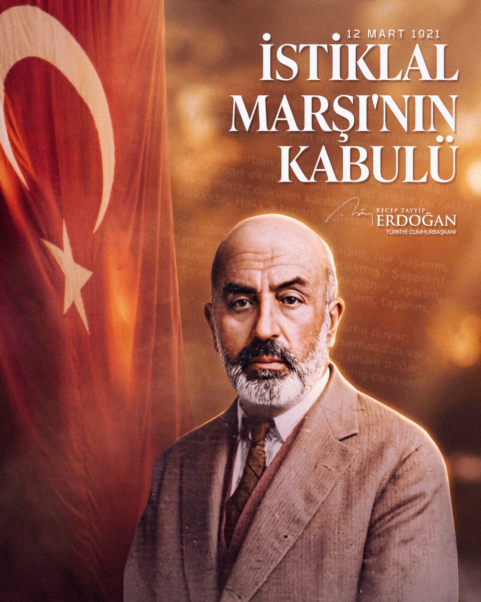 Milletimizin ortak değerlerinin, ortak geçmiş ve gelecek tasavvurunun en veciz nişanesi olan, millî mutabakat metnimiz olarak gördüğümüz İstiklal Marşımızın kabulünün 105’inci yıl dönümünde, bu nadide hediyeyi bizlere armağan eden büyük mütefekkir, münevver ve dava adamı Mehmet